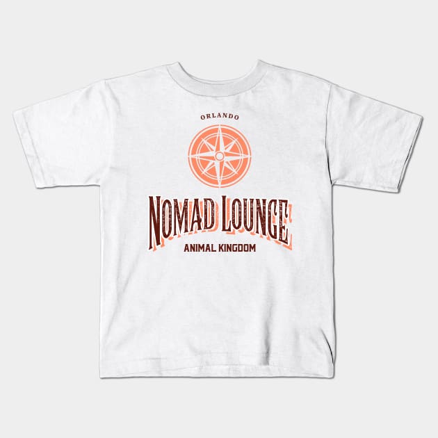 Nomad Lounge Orlando Theme Park Bar and Restaurant Kids T-Shirt by Joaddo